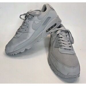 Mens Size 13 Nike Air Max 90 Recraft Triple Wolf Gray Athletic Shoes CN8490-001
